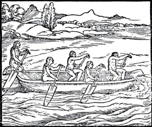 Taino canoe, image retrieved from http://www.latinamericanstudies.org/taino-life.htm.